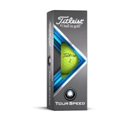 Titleist Tour Speed Golf Ball 2022 -Golfmagic Store 2022 tourspeed sleeve yellow right facing rgb