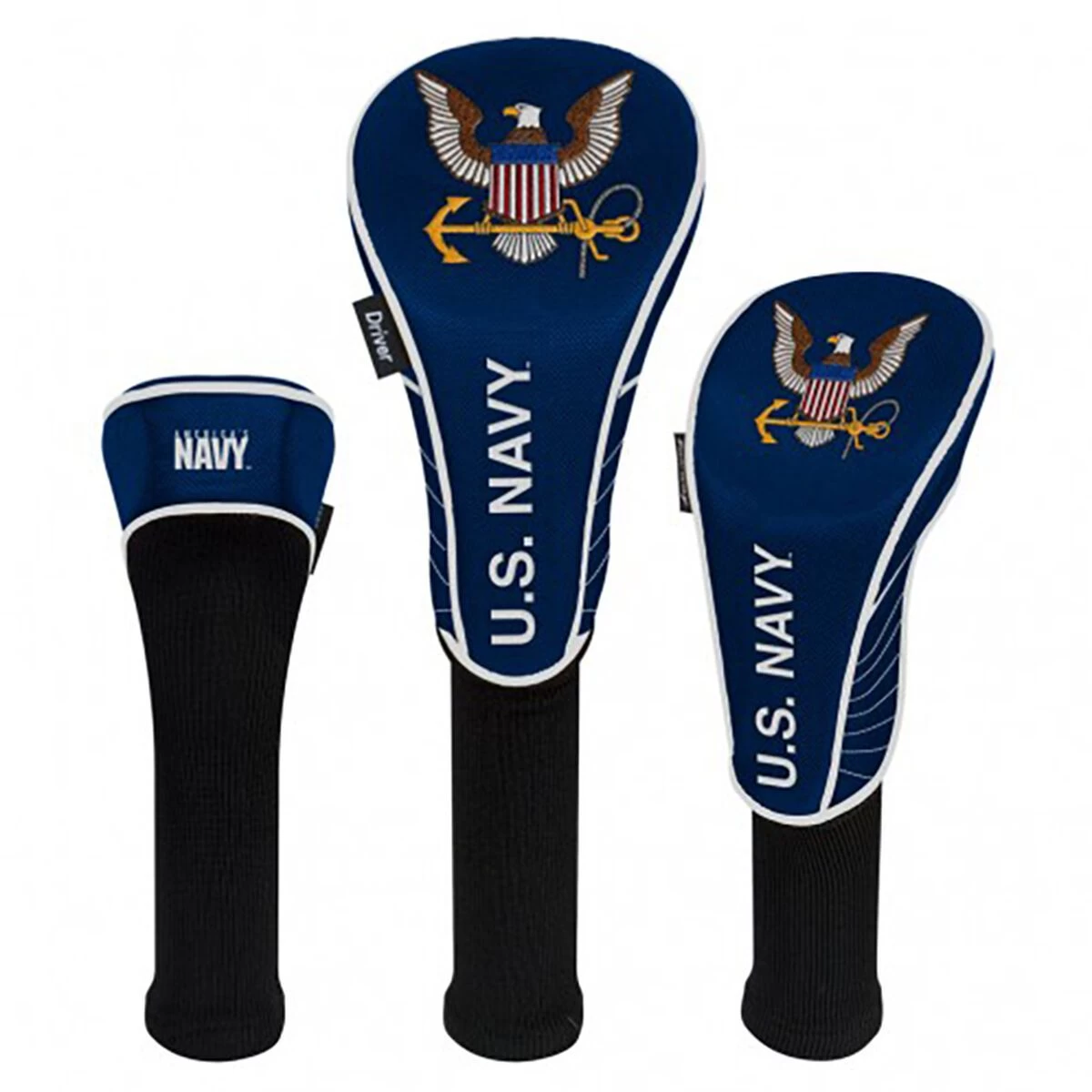 Team Effort U.S. Navy Set Of 3 Headcovers 3 Team Effort U.S. Navy Set Of 3 Headcovers