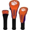 Team Effort NCAA Clemson Tigers Set Of 3 Headcovers -Golfmagic Store ncaa clemson s3 headcovers