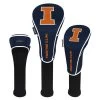 Team Effort NCAA Illinois Fighting Illini Set Of 3 Headcovers -Golfmagic Store ncaa illinois s3 headcovers