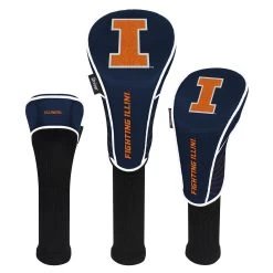 Team Effort NCAA Illinois Fighting Illini Set Of 3 Headcovers