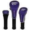 Team Effort NCAA Kansas State Wildcats Set Of 3 Headcovers -Golfmagic Store ncaa kansas state s3 headcovers