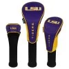 Team Effort NCAA LSU Tigers Set Of 3 Headcovers -Golfmagic Store ncaa lsu s3 headcovers